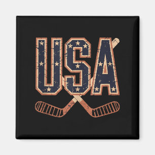 Amerikanische Flagge Hockey Magnet