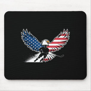 Amerikanische Flagge Hockey Mousepad