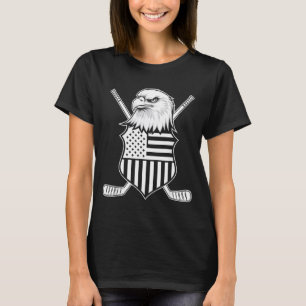 Amerikanische Flagge Hockey T-Shirt