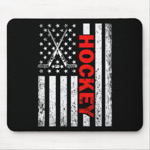 Amerikanische Flagge Hockey USA Patriotisch für Fr Mousepad