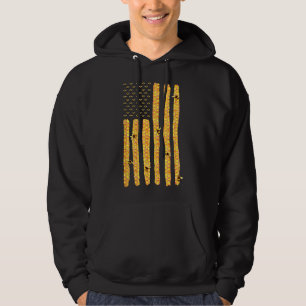 Amerikanische Flagge Honigwabe Honigbienen Imkerei Hoodie