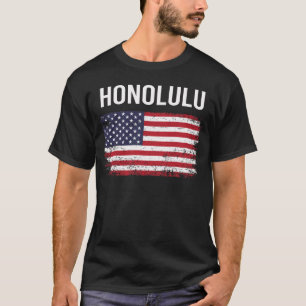 Amerikanische Flagge Honolulu T-Shirt