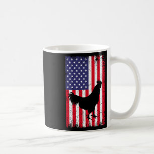 Amerikanische Flagge Huhn Hahn Bauernhof Ranch Kaffeetasse