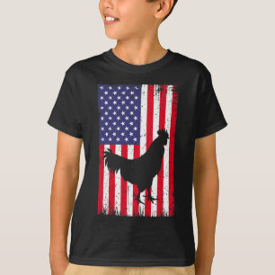 Amerikanische Flagge Huhn Hahn Farm Tier Ranch _1 T-Shirt
