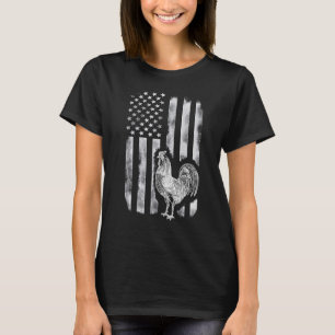 Amerikanische Flagge Huhn USA 4. Juli Land Farm T-Shirt