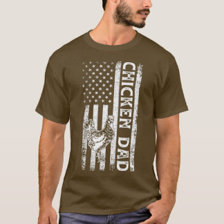 Amerikanische Flagge Hühnerzucht Shirt für Vater