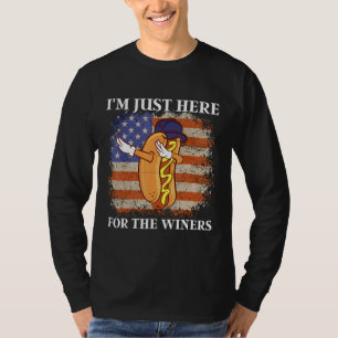 Amerikanische Flagge Ich bin nur hier für die Würs T-Shirt