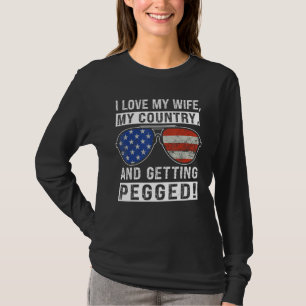 Amerikanische Flagge Ich Liebe Meine Frau Mein Lan T-Shirt