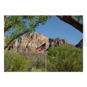 Amerikanische Flagge im Zion National Park II