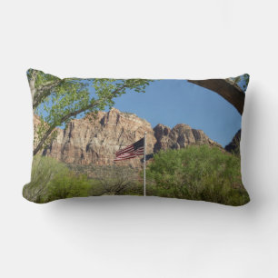 Amerikanische Flagge im Zion National Park II Lendenkissen