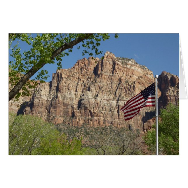 Amerikanische Flagge im Zion-Nationalpark I (Vorderseite (Horizontal))