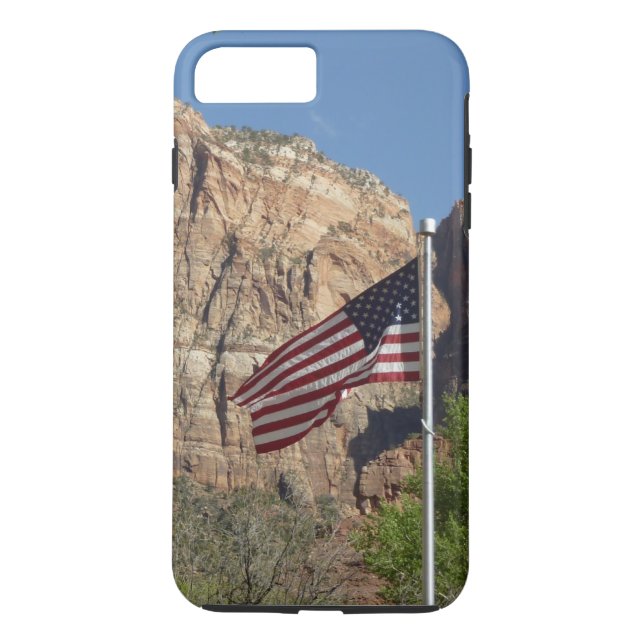 Amerikanische Flagge im Zion-Nationalpark I Case-Mate iPhone Hülle (Rückseite)