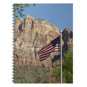 Amerikanische Flagge im Zion-Nationalpark I Notizblock