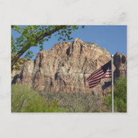 Amerikanische Flagge im Zion-Nationalpark I