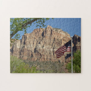 Amerikanische Flagge im Zion-Nationalpark I Puzzle