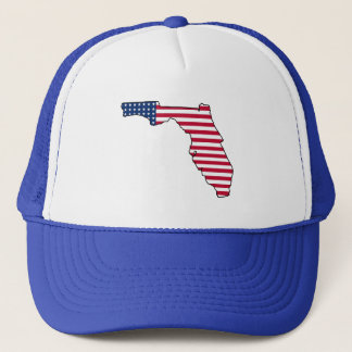 Amerikanische Flagge in Florida Truckerkappe