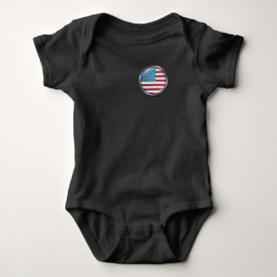 Amerikanische Flagge in meinem Herzen - USA-Flagge Baby Strampler