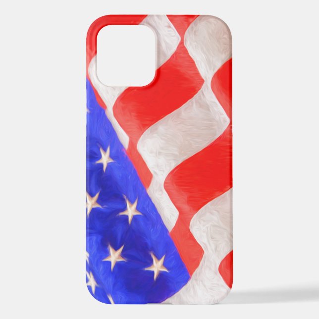 Amerikanische Flagge iPhone Hülle (Rückseite)