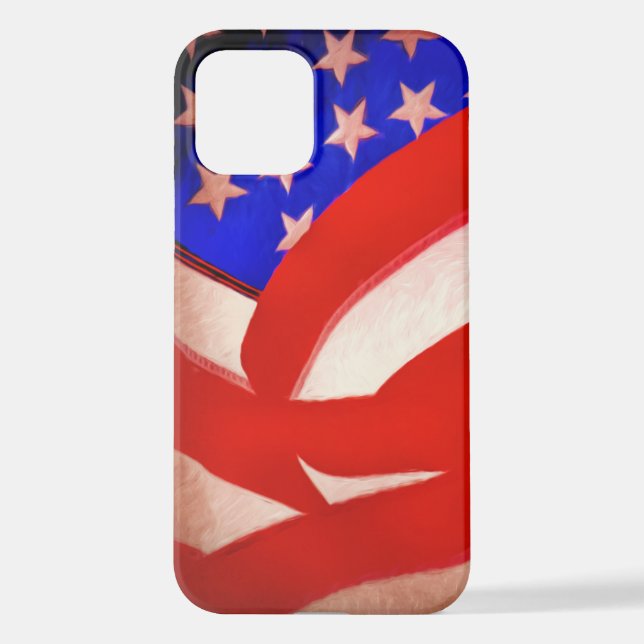 Amerikanische Flagge iPhone Hülle (Rückseite)