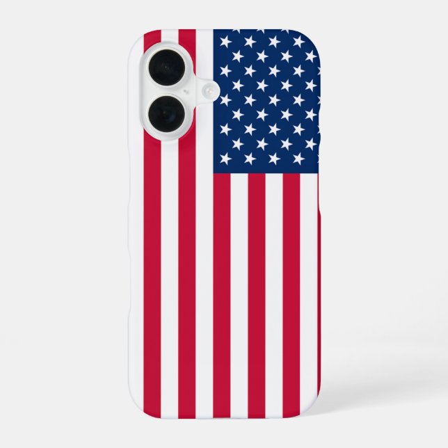 Amerikanische Flagge iPhone-Hülle iPhone 16 Hülle (Rückseite)