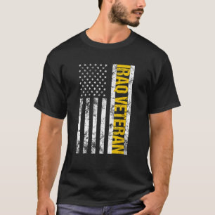 Amerikanische Flagge Irak Veteran Vintage Veteran T-Shirt