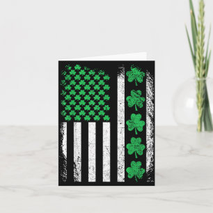Amerikanische Flagge irische Shamrocks St Patricks Karte