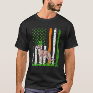 Amerikanische Flagge Italienischer Greyhound Dog L T-Shirt