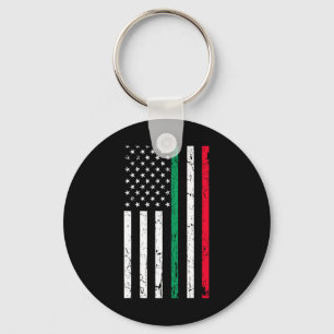 Amerikanische Flagge Italienischer Stolz 4. Juli Schlüsselanhänger