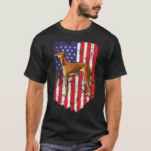 Amerikanische Flagge Italienischer Windhund 4. Jul T-Shirt