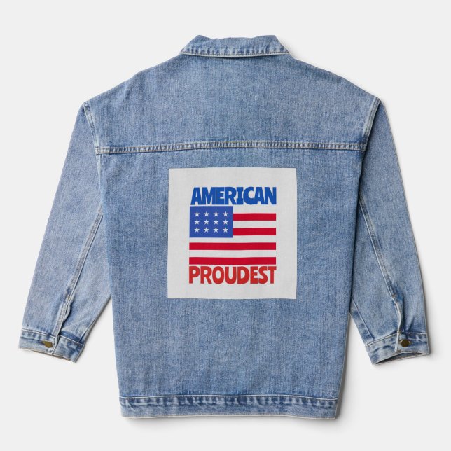 Amerikanische Flagge Jeansjacke (Rückseite)
