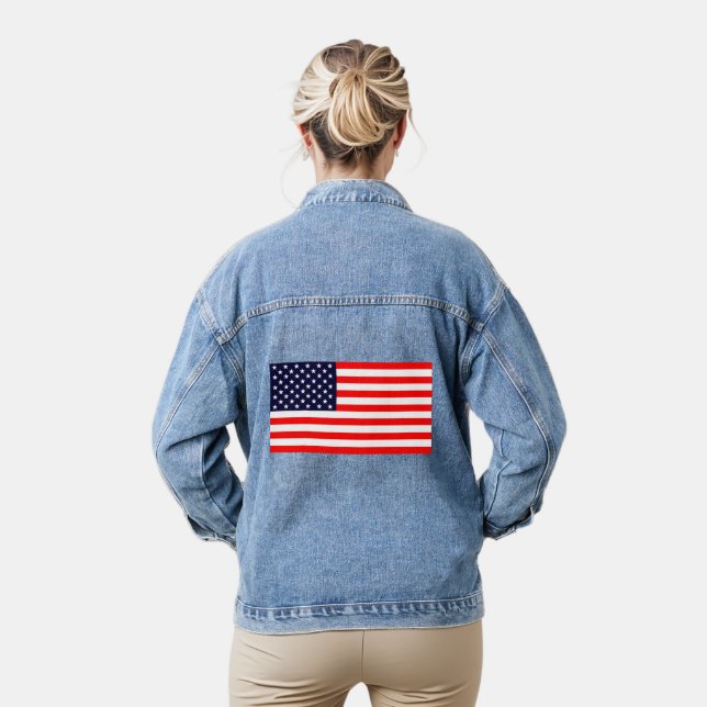 Amerikanische Flagge Jeansjacke (Modell)