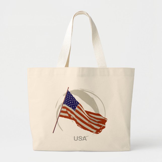 amerikanische Flagge Jumbo Stoffbeutel (Vorne)