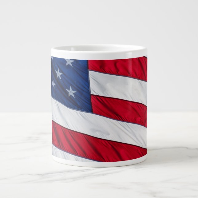 Amerikanische Flagge Jumbo-Tasse (Vorderseite)