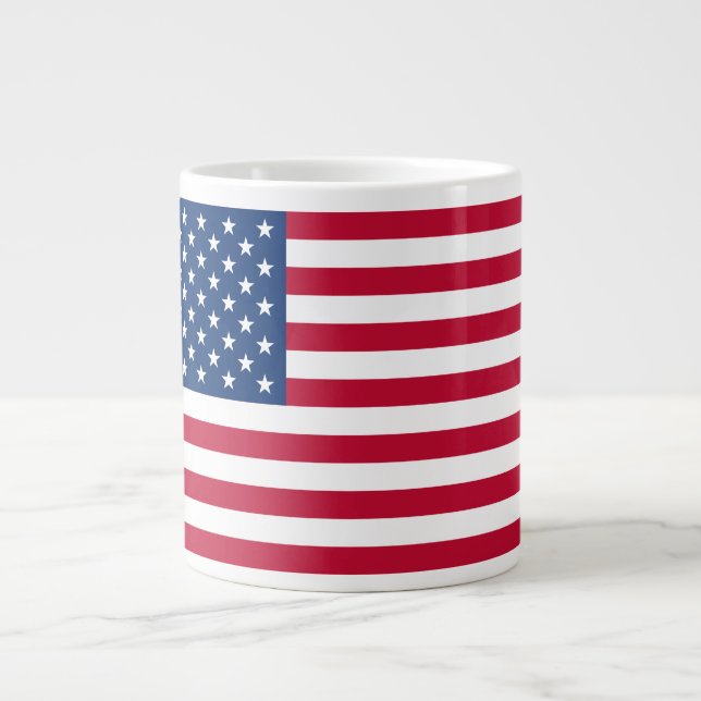 Amerikanische Flagge Jumbo-Tasse (Vorderseite)
