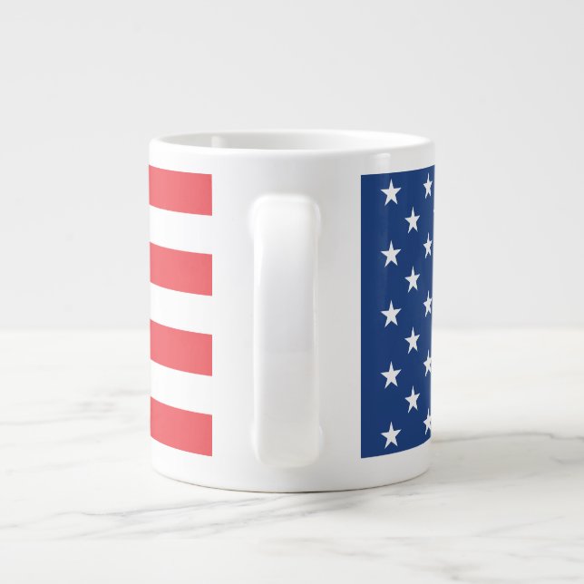 Amerikanische Flagge Jumbo-Tasse (Rückseite)