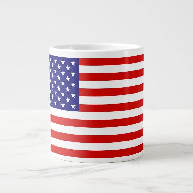 Amerikanische Flagge Jumbo-Tasse (Vorderseite)