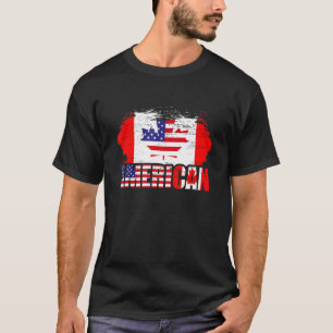 Amerikanische Flagge Kanadische Flagge Kanada T-Shirt