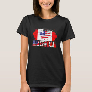 Amerikanische Flagge Kanadische Flagge Kanada T-Shirt
