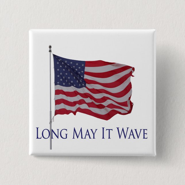 amerikanische Flagge, kann es Knopf lang Button (Vorderseite)