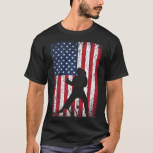 Amerikanische Flagge Karate 4. Juli Patriotic Gir T-Shirt