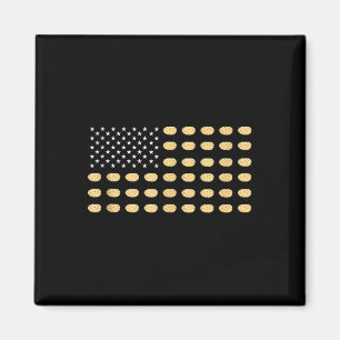 Amerikanische Flagge Kartoffel Essen USA Patriotis Magnet