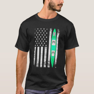 Amerikanische Flagge Kayak Sports Patriotic Kayaki T-Shirt