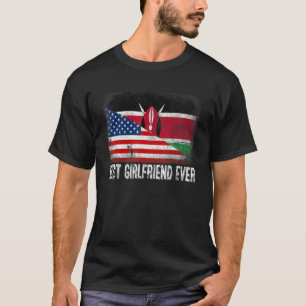 Amerikanische Flagge & Kenia Flag Beste Freundin j T-Shirt