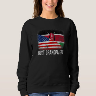 Amerikanische Flagge & Kenia Flag Beste Opa je Fam Sweatshirt