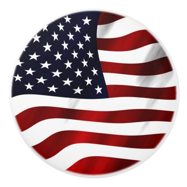 Amerikanische Flagge Keramikknauf (Vorderseite)