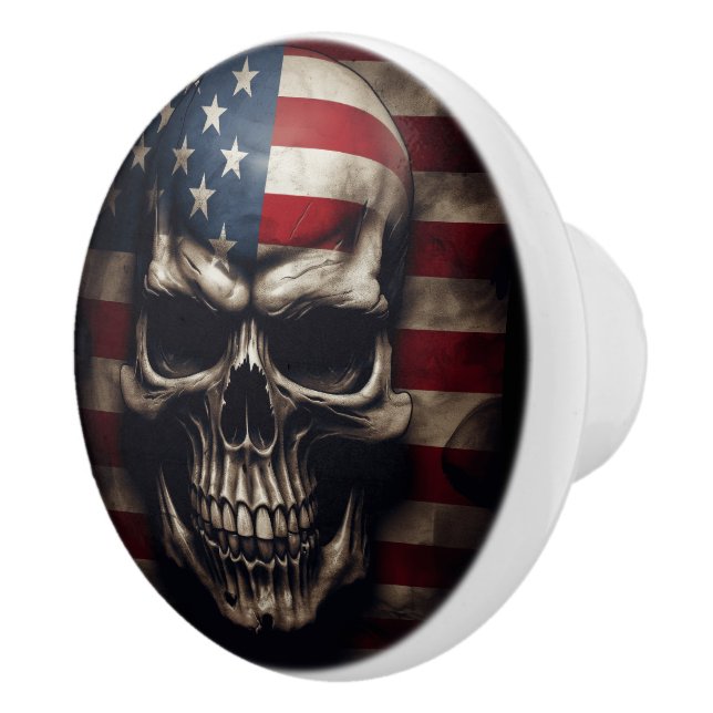 Amerikanische Flagge Keramikknauf (Rechts)