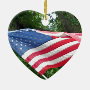 Amerikanische Flagge Keramikornament