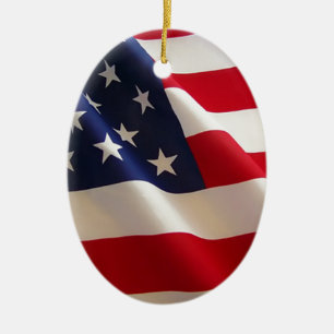 Amerikanische Flagge Keramikornament