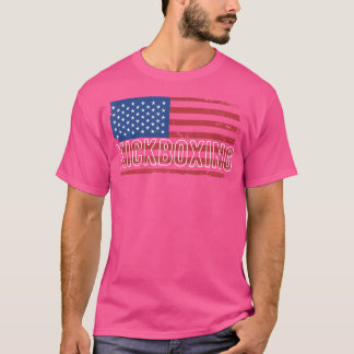 Amerikanische Flagge Kickboxing Kickboxer T-Shirt