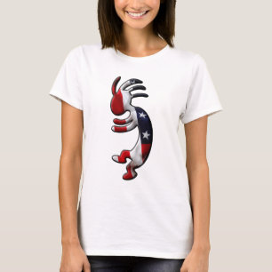 Amerikanische Flagge Kokopelli T-Shirt